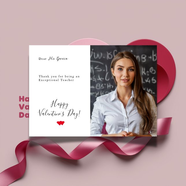 Valentine's Day Photo Card For Exceptional Teacher (Creator Uploaded)