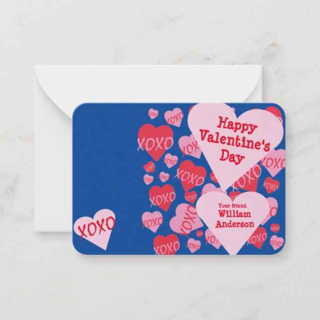 Valentines Day Photo Classroom XOXO Sweethearts  Card (Front)