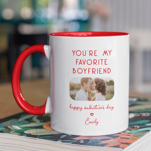 Valentine's Day Photo You're My Favourite Boyfrien Mug (Creator Uploaded)