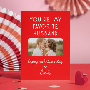 Valentine's Day Photo You're My Favourite Husband Holiday Card