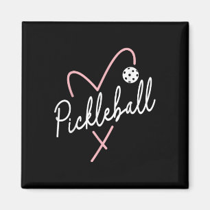 Valentines Day Pickleball Heart Funny Heart Shape  Magnet