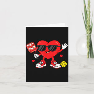 Valentines day pickleball heart player women girls card