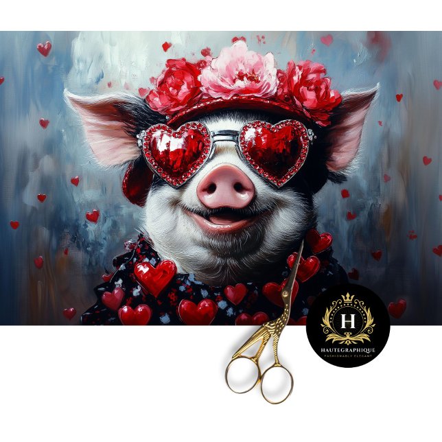 Valentines Day Pig Decoupage Tissue Paper (Creator Uploaded)