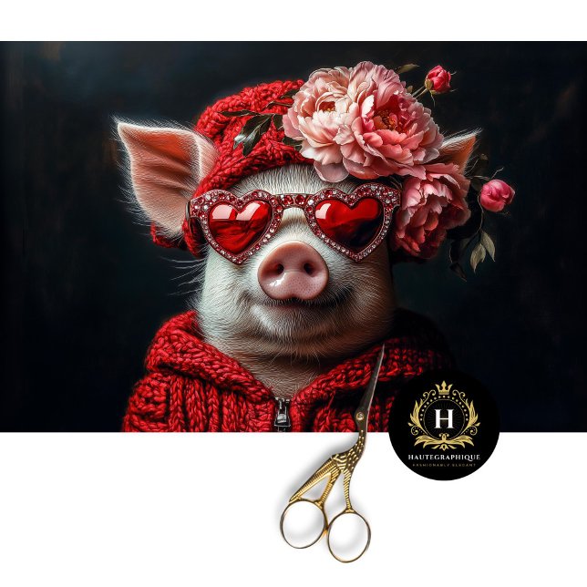 Valentines Day Pig Decoupage Tissue Paper (Creator Uploaded)