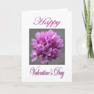 Valentines Day Pink Flower Holiday Card