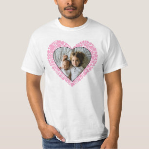 Valentine's Day Pink heart with photo T-Shirt