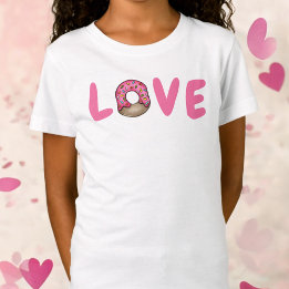 Valentine's Day Pink Love Doughnut Sprinkles  T-Shirt