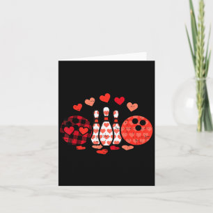 Valentines Day Plaid Bowling Valentine Srts Men Wo Card
