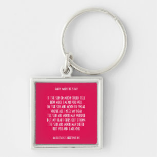 VALENTINE'S DAY POEM KEY RING