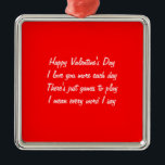 Valentine's day poem metal tree decoration<br><div class="desc">products written with a beautiful valentine's day poem</div>