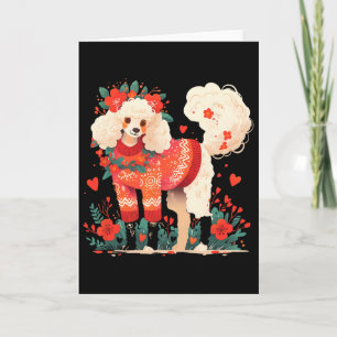 Valentine's Day Poodle Lover Shirt My Dog Is My Va Card