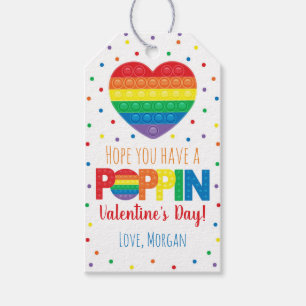 Valentine's Day Pop It Gift Tag, Poppin Valentine Tags
