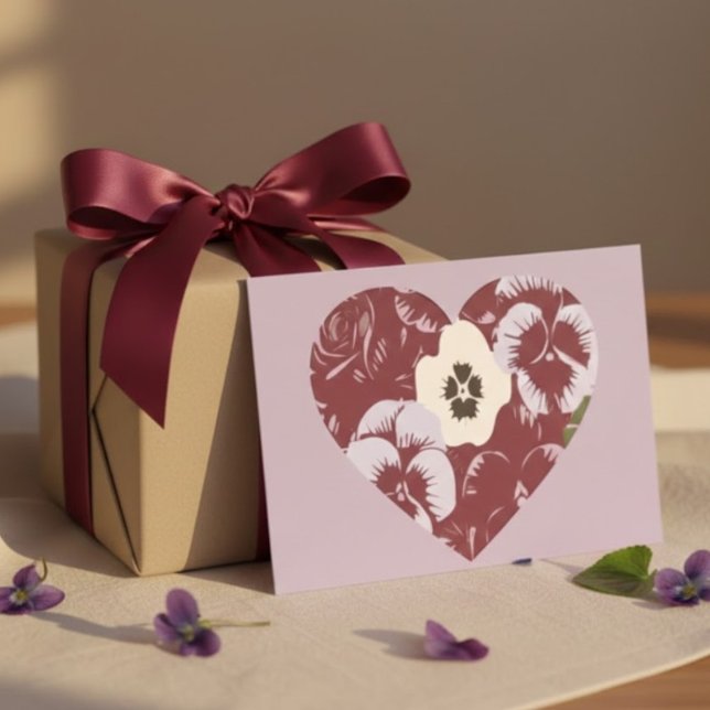 Valentine's Day Postcard Violet Heart (Creator Uploaded)