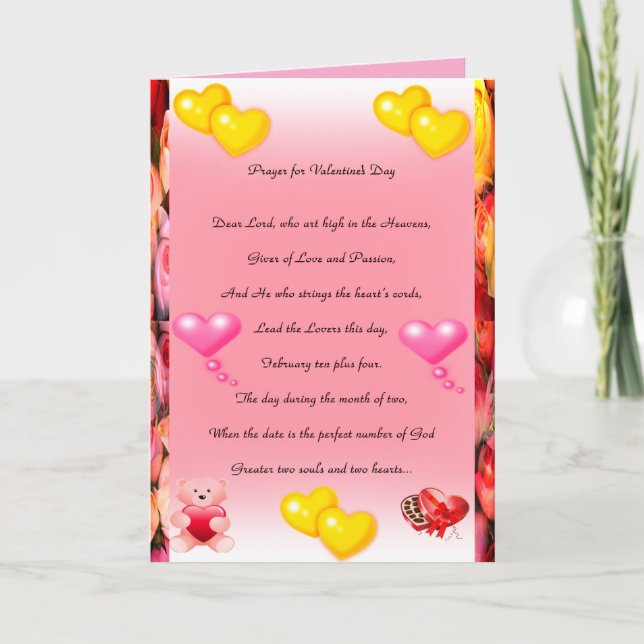 Valentine's day prayer greeting card (Front)