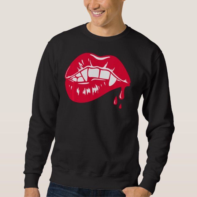 Valentines Day Pyjamas The Big Red Lips Kiss Match Sweatshirt (Front)