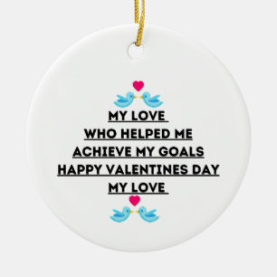 Valentine's day quotes Love quotes   Ceramic Tree Decoration