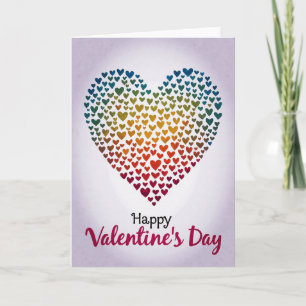 Valentines Day Rainbow Heart Card