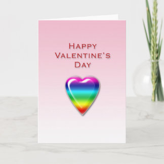 Valentines Day Rainbow Heart Card