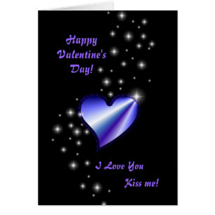 Valentine's Day  Rainbow heart with Stars on black