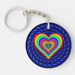 Valentine's Day Rainbow Love Symbol-25543 Key Ring