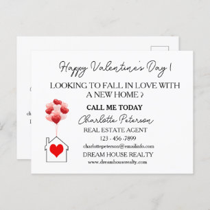Valentine's Day Real Estate Marketing Farming Holiday Postcard