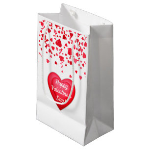 Valentine's Day Red Confetti Hearts Gift Bags