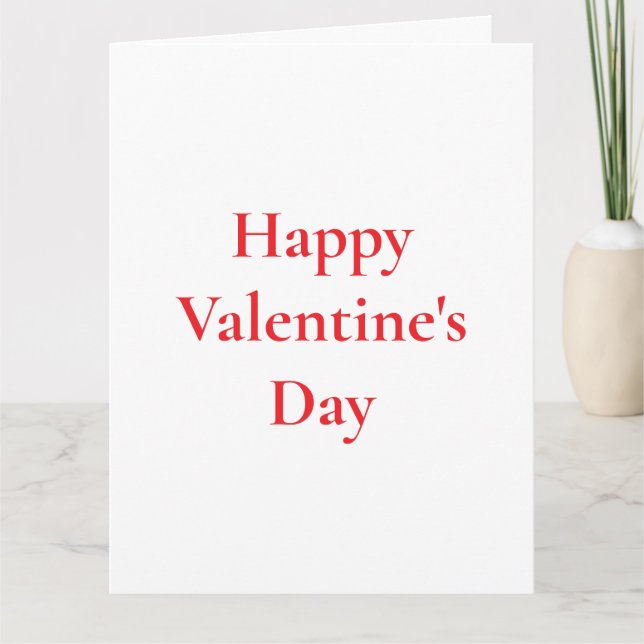 Valentine's Day Red Cute Colourful Romantic 2025 Card (Front)