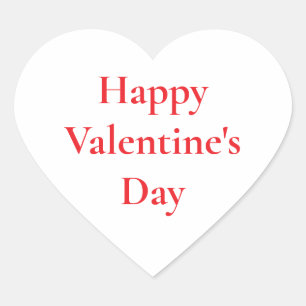 Valentine's Day Red Cute Colourful Romantic 2025 Heart Sticker
