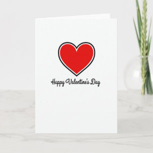 Valentines Day Red Heart Card