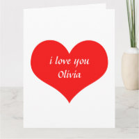 Valentine's Day Red Heart Cute Custom Name Text