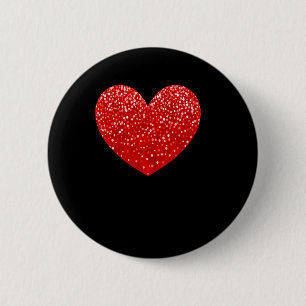 Valentines Day Red Heart Cute Valentine Love Sweet 6 Cm Round Badge
