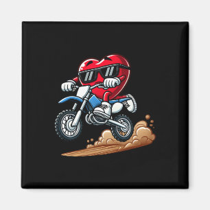 Valentine's Day Red Heart Dirt Bike Toddler Boys F Magnet
