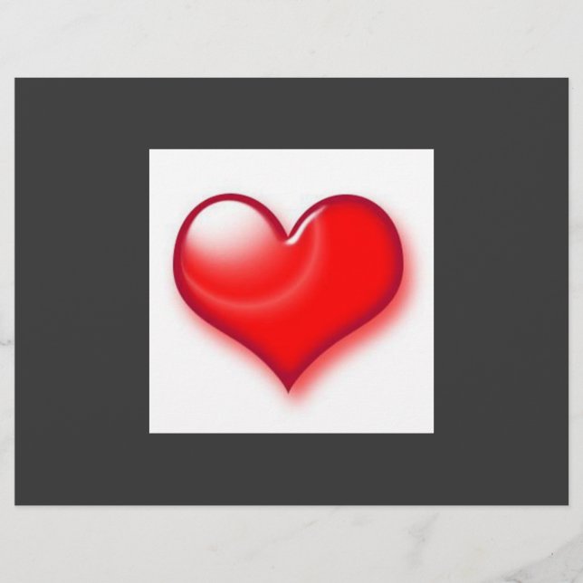 Valentine's Day Red Heart Flyer (Front)