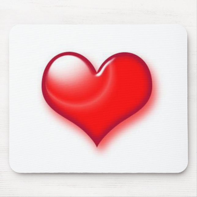 Valentine's Day Red Heart Mouse Pad (Front)