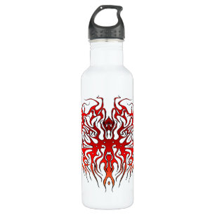 Valentine's Day Red Heart Tribal Tattoo 710 Ml Water Bottle
