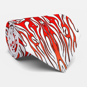 Valentine's Day Red Heart Tribal Tattoo Tie