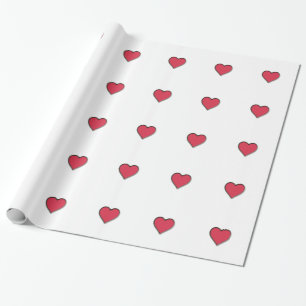 Valentine's Day Red Heart Wrapping Paper