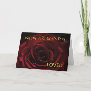 VALENTINE'S DAY   Red Rose   LOVED   Christian Card