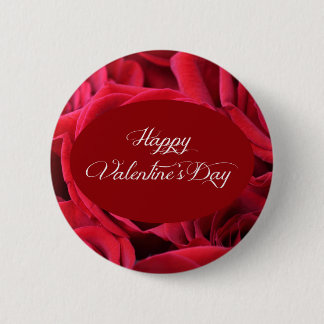 Valentine's Day Red Roses 6 Cm Round Badge