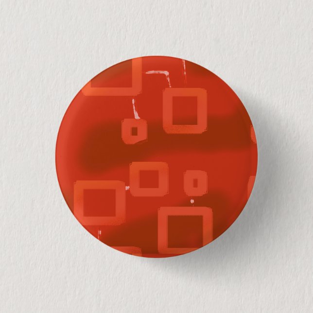 Valentine's Day Red Whimsical Geometric Abstract 3 Cm Round Badge (Front)