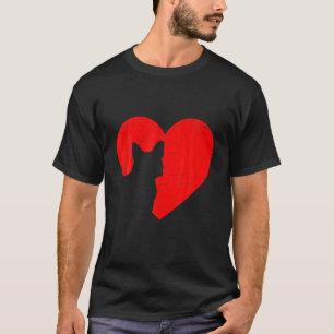 Valentines Day Retro Hearts French Bulldog Dog Pup T-Shirt