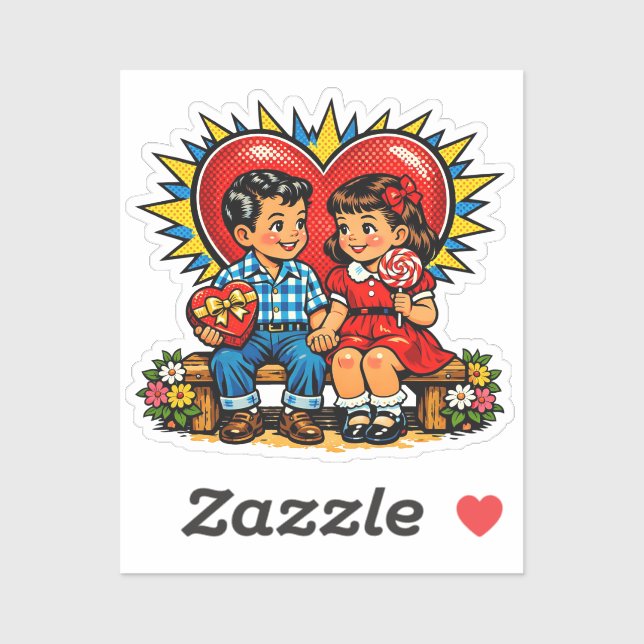 Valentine's Day | Retro Pop Art Vintage (Sheet)