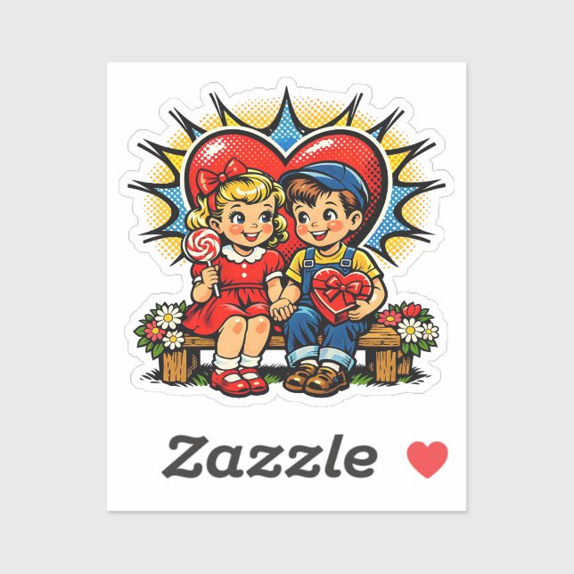 Valentine's Day | Retro Pop Art Vintage (Sheet)