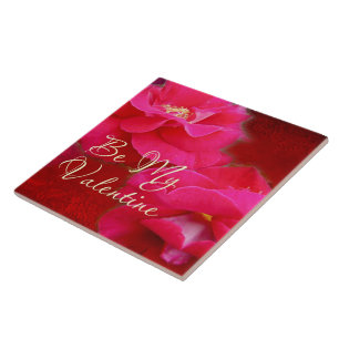 Valentine's Day - Romance and Red Roses Tile