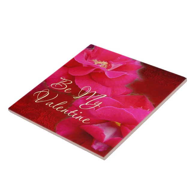 Valentine's Day - Romance and Red Roses Tile (Side)