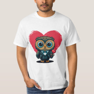 Valentine's Day Romance with Adorable Owl Groom T-Shirt