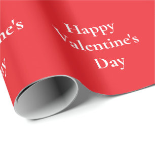 Valentine's Day Romantic Red Cute Colourful 2025 Wrapping Paper