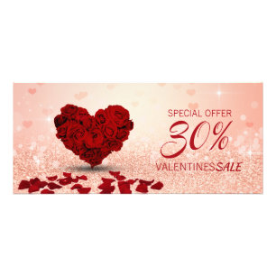 Valentine's Day Rose Heart Bouquet - Discount Card
