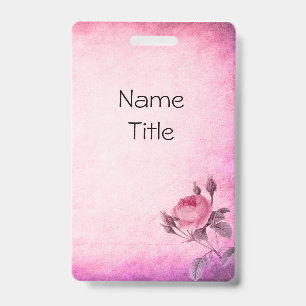 Valentine's day Rose          ID Badge