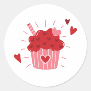 Valentine's Day Round Classic Round Sticker